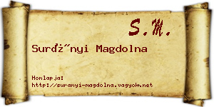 Surányi Magdolna névjegykártya